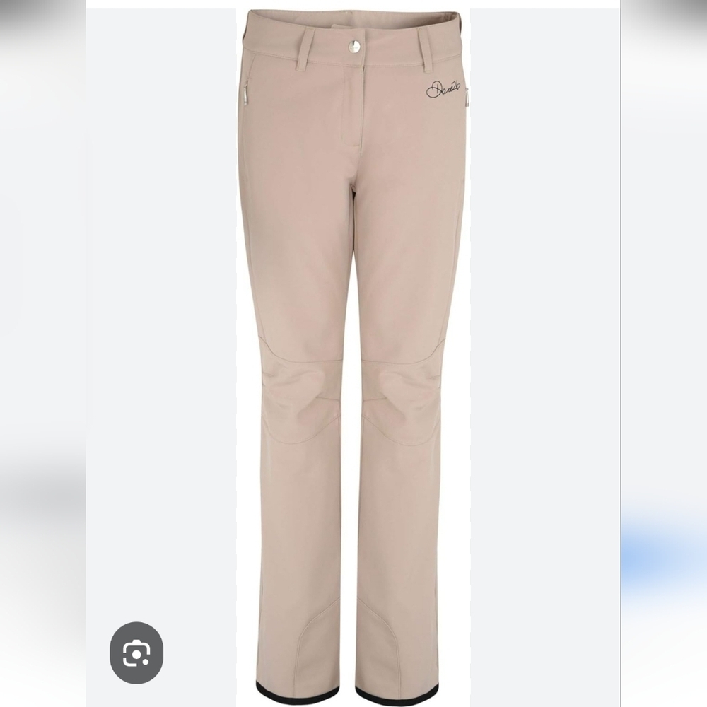 Dare2b Women's Water Resistant Beige Fleece Lined Sking Or Hiking Pants. Sz 14
